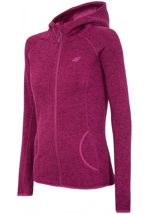 Bluza damska 4F różowa z kapturem rozpinana