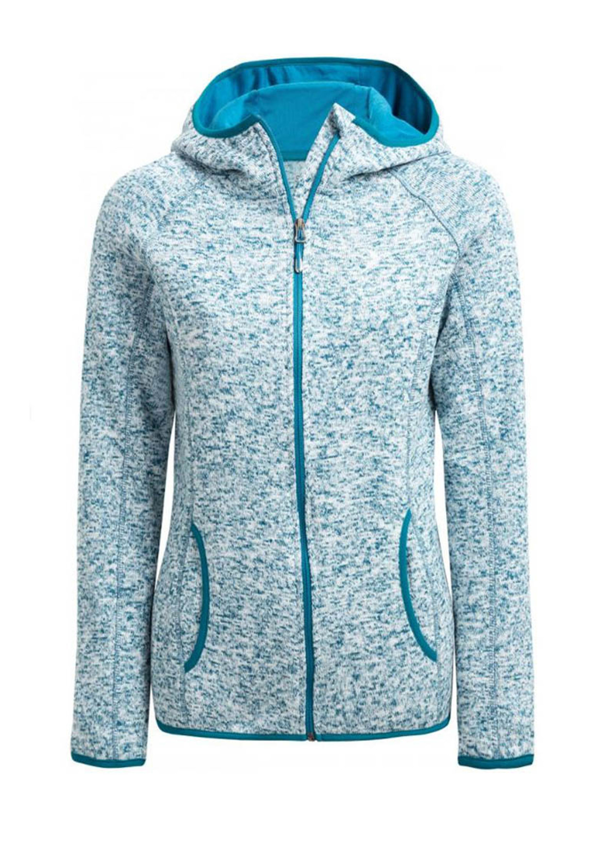 Bluza Damska Outhorn Sportowa Rozpinana Z Kapturem Niebieska HOZ18-PLD605