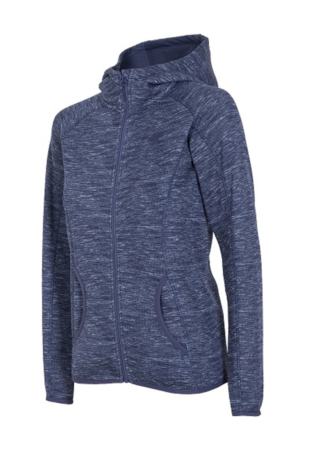 Bluza Damska 4F Sportowa Rozpinana Z Kapturem Granatowa H4L18-PLD003