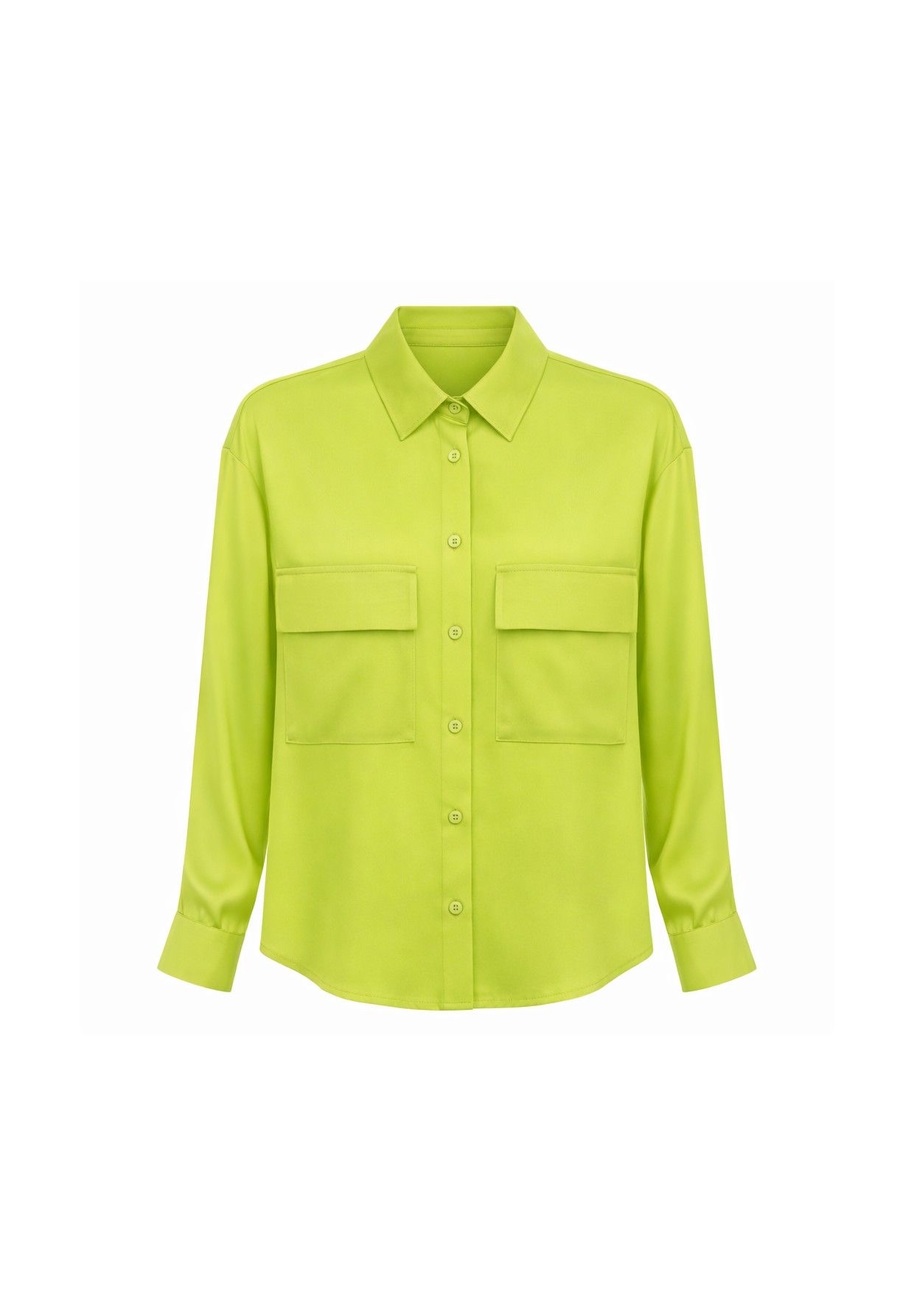 Koszula Damska Elegancka Limonkowa Oversize Wizytowa Wiskoza EDAN