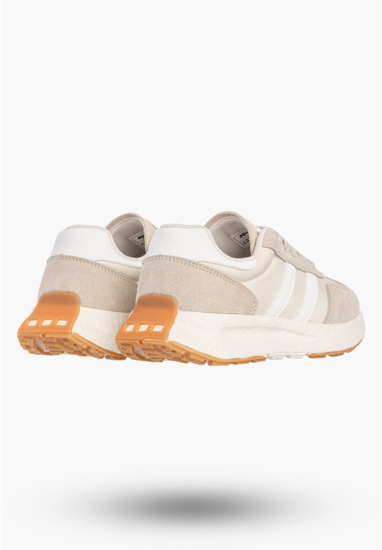 Sneakersy Dziecięce Buty Na Rzepy Sportowe Skórzana Wkładka Beżowe Apawwa