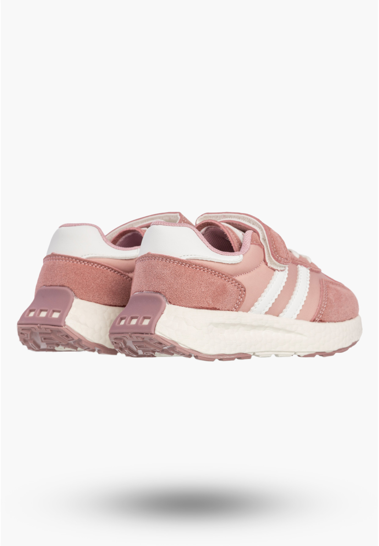 Sneakersy Dziecięce Buty Na Rzepy Sportowe Skórzana Wkładka Różowe Apawwa