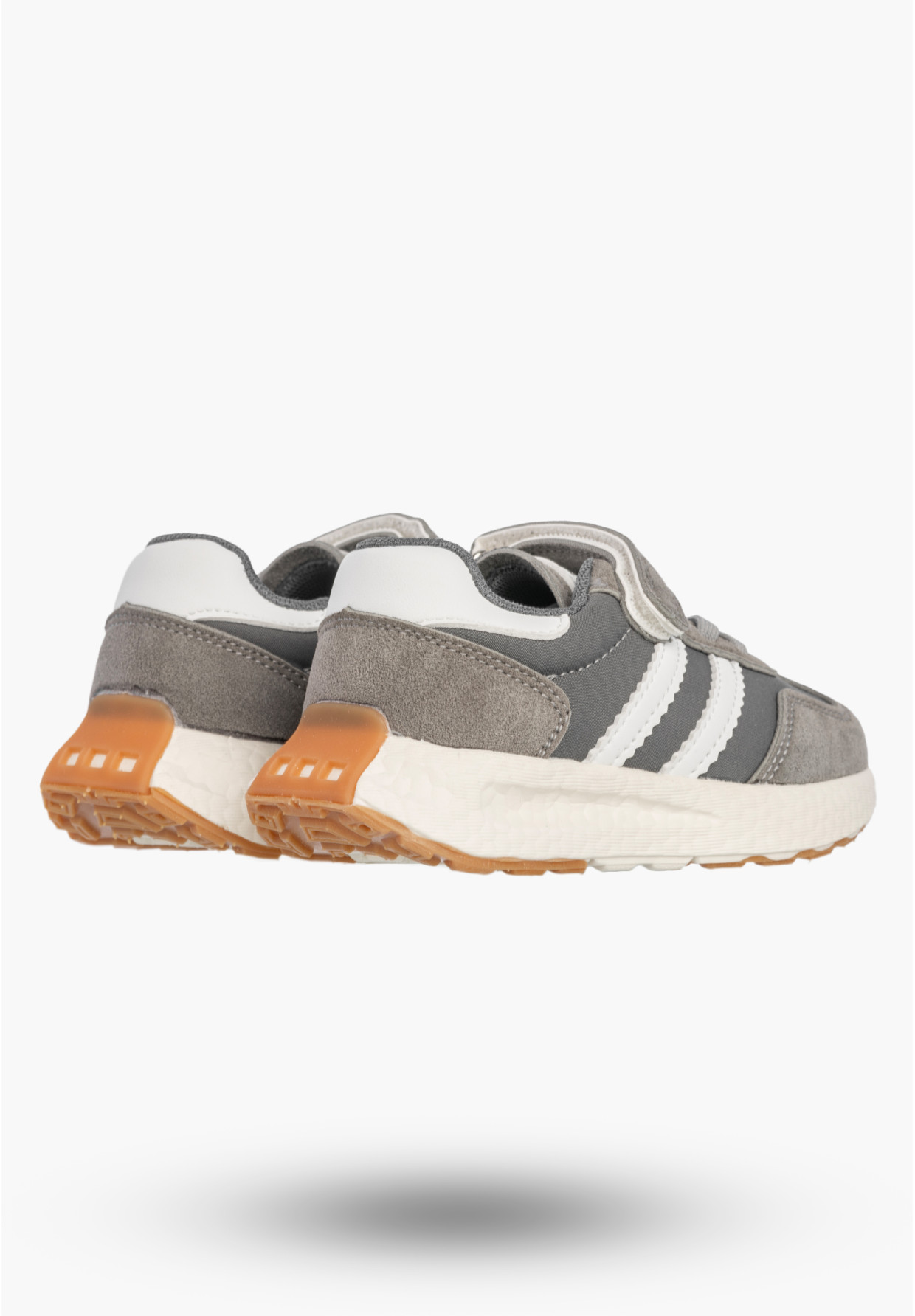 Sneakersy Dziecięce Buty Na Rzepy Sportowe Skórzana Wkładka Szare Apawwa