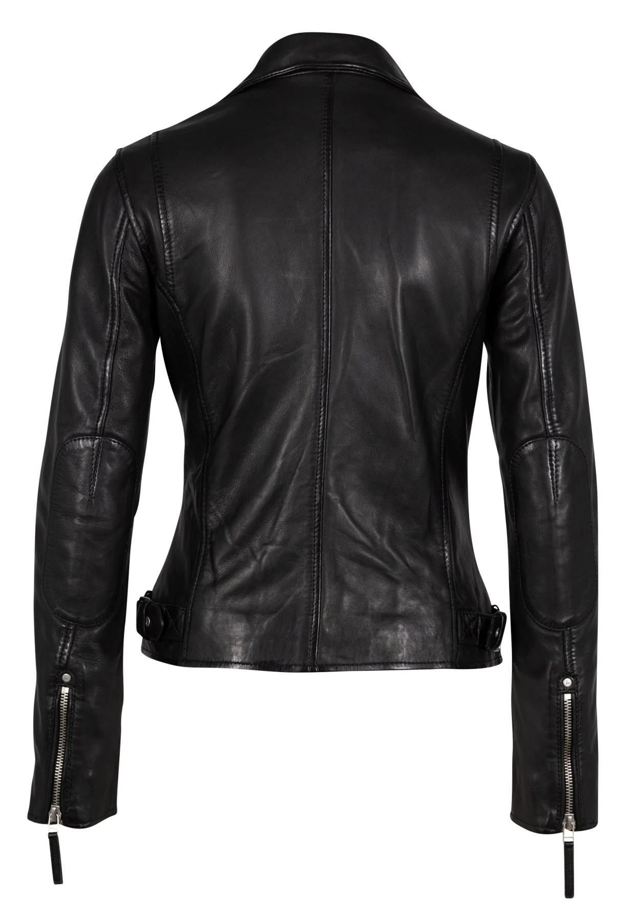 Kurtka Damska Mauritius Skóra Jagnięca Motocyklowa Biker Czarna 1801-0003