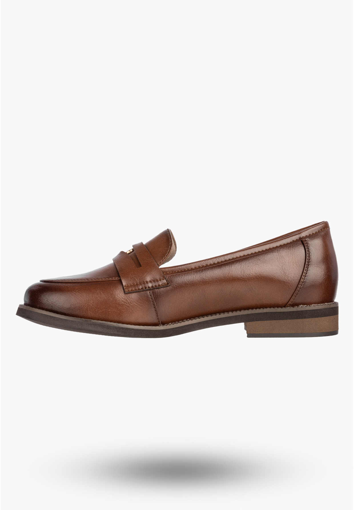 Mokasyny Damskie Skórzane Półbuty Eleganckie Buty Casual Brązowe Cambell 26-19301