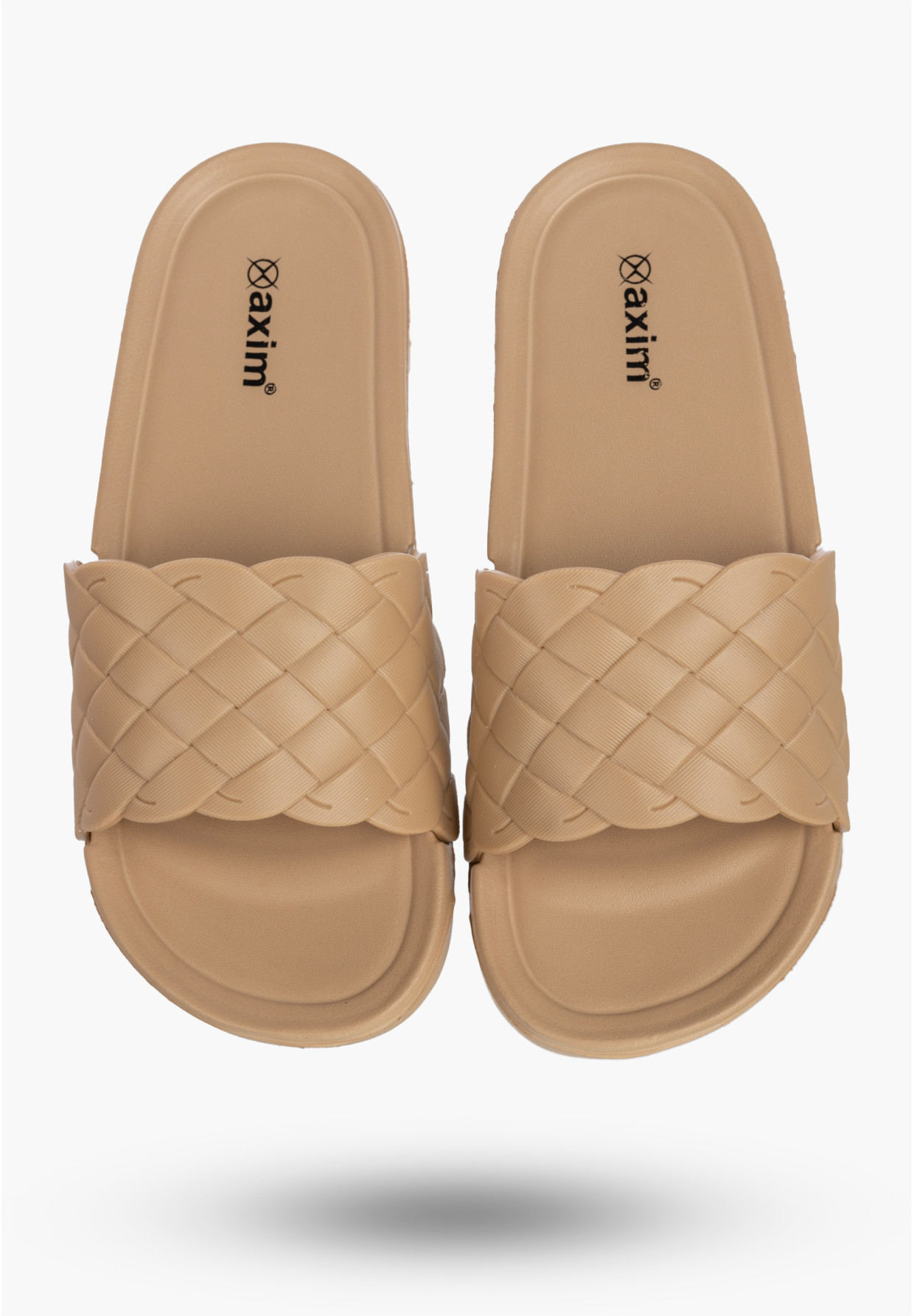 Klapki Damskie Buty Letnie Na Plażę Basen Casual Lekkie Beżowe Axim