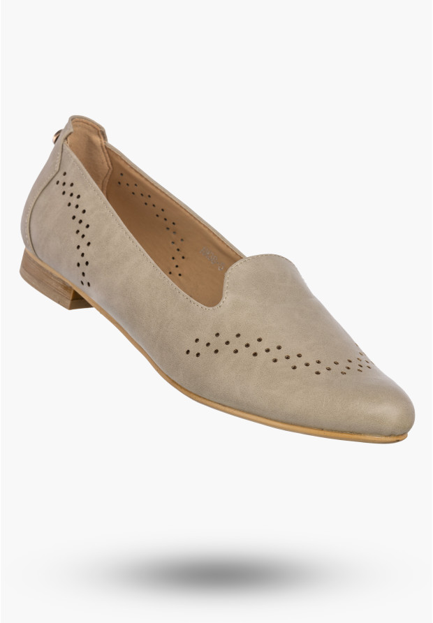 Mokasyny damskie Jezzi beżowe półbuty