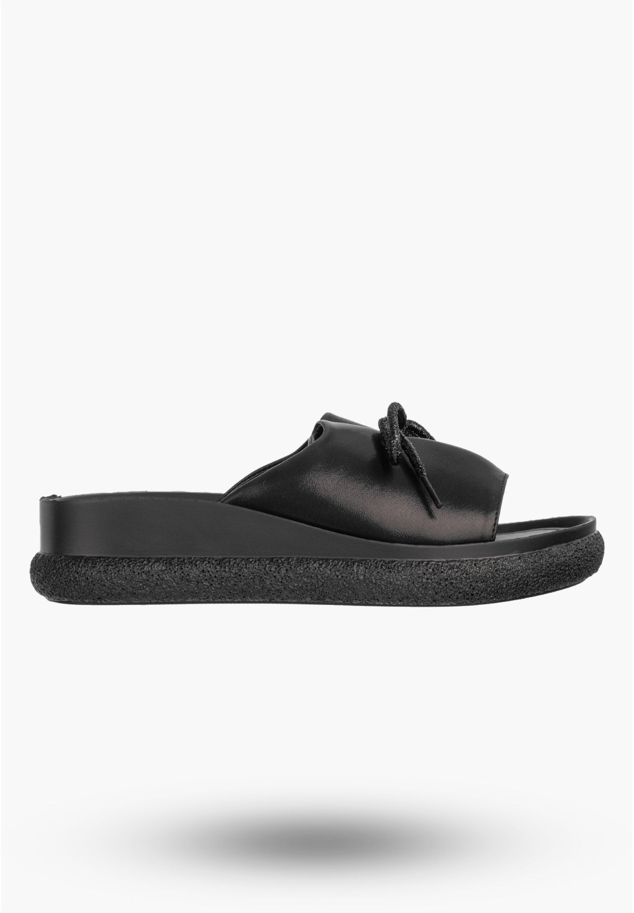 Klapki Damskie Ekoskóra Eleganckie Buty Na Platformie Letnie Czarne Potocki 26-43366