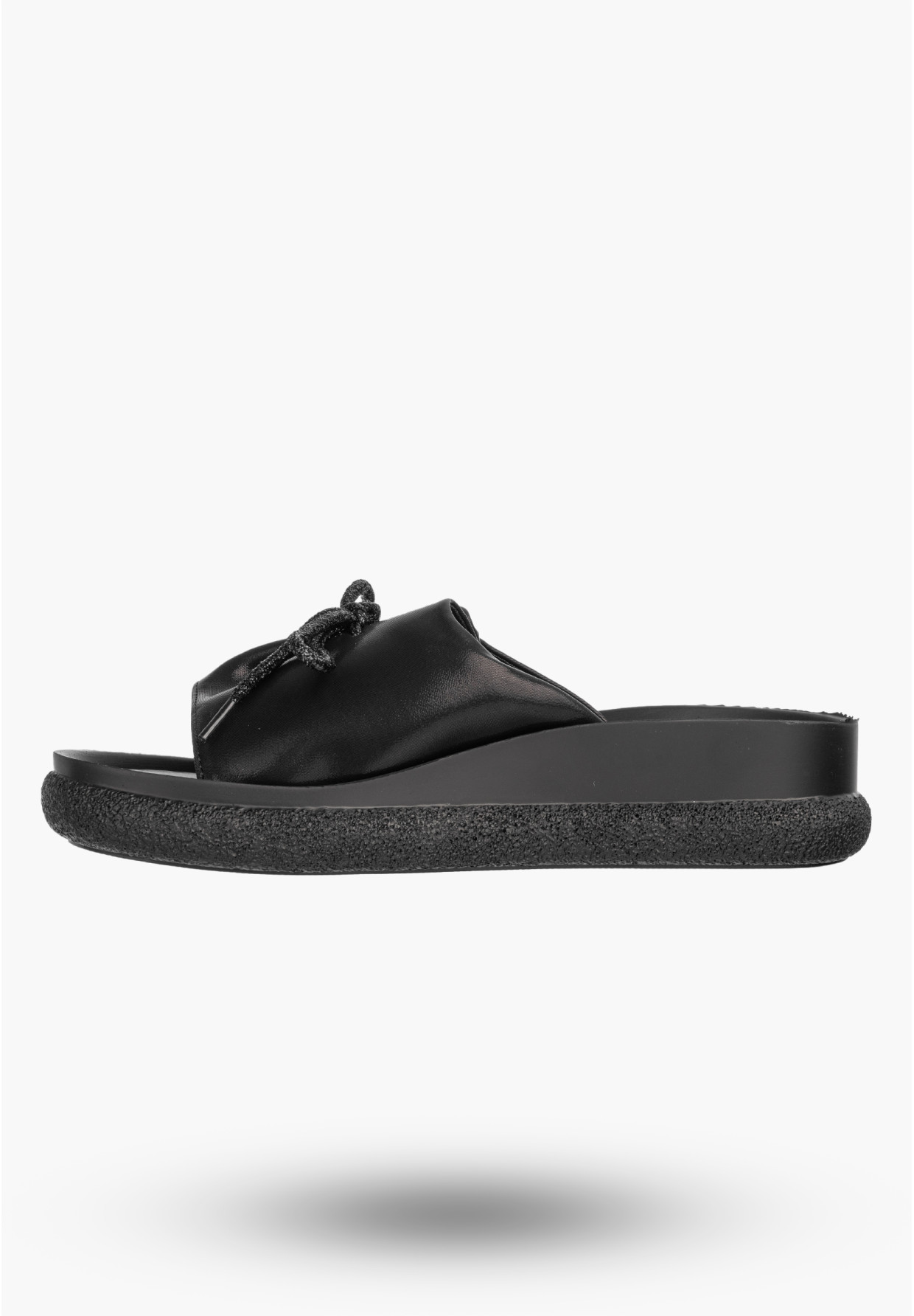 Klapki Damskie Ekoskóra Eleganckie Buty Na Platformie Letnie Czarne Potocki 26-43366