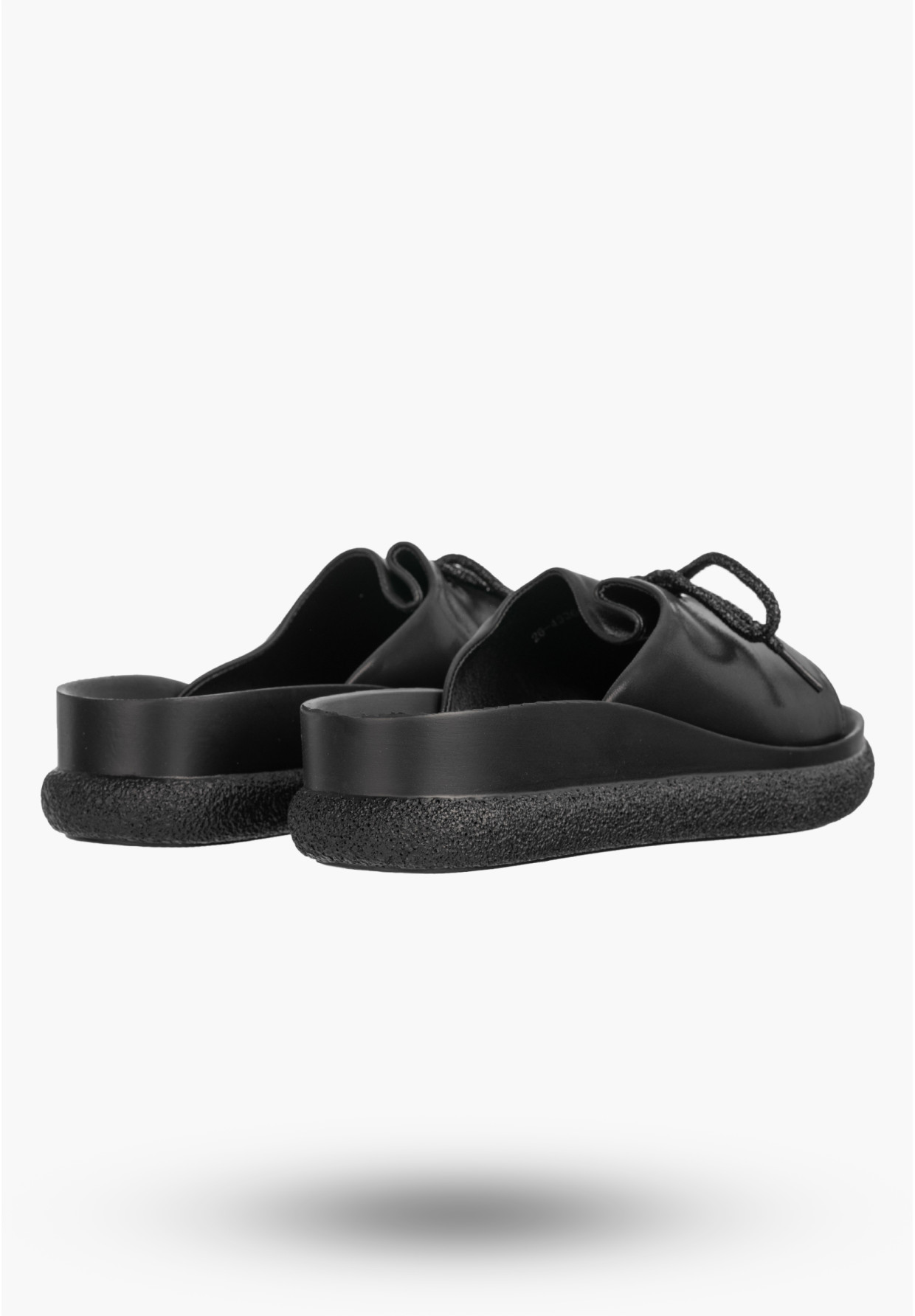 Klapki Damskie Ekoskóra Eleganckie Buty Na Platformie Letnie Czarne Potocki 26-43366