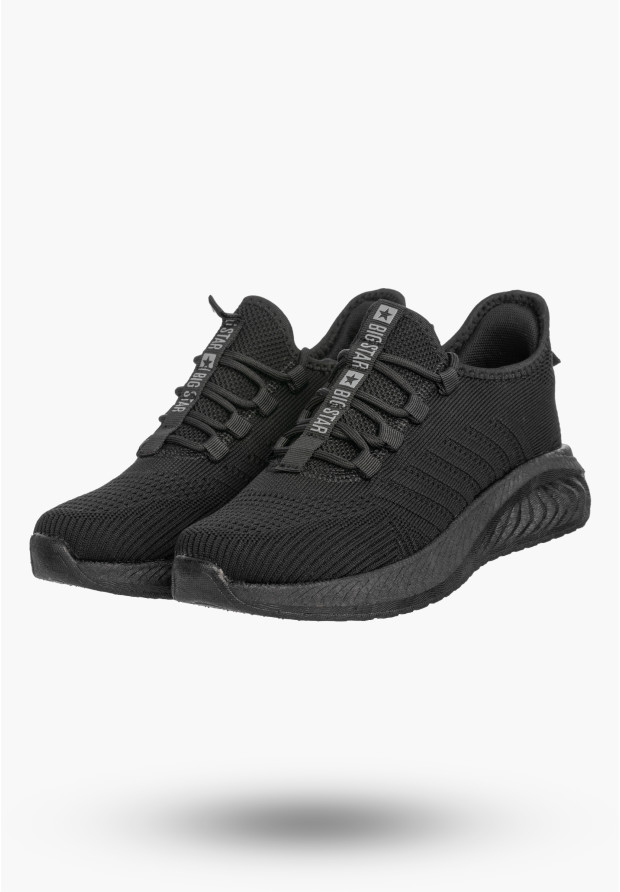 Sneakersy Damskie BIG STAR Buty Sportowe Lekkie Wsuwane Czarne UU274057