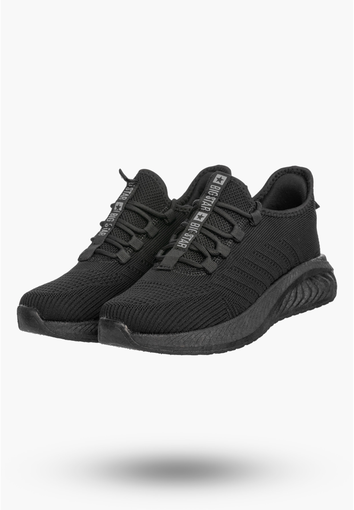 Sneakersy Damskie BIG STAR Buty Sportowe Lekkie Wsuwane Czarne UU274057