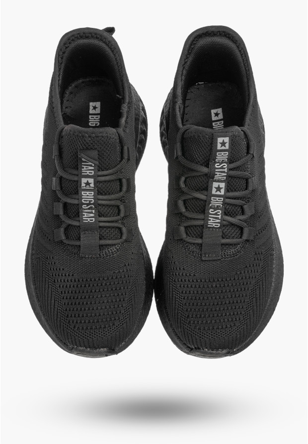 Sneakersy Damskie BIG STAR Buty Sportowe Lekkie Wsuwane Czarne UU274057