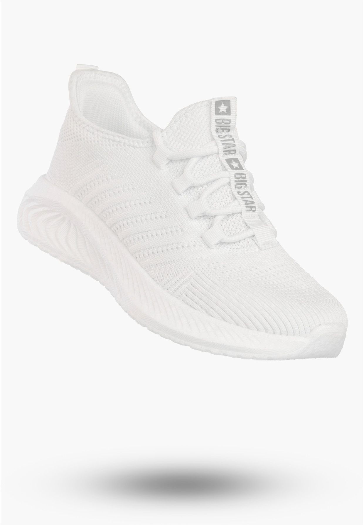 Sneakersy Damskie BIG STAR Buty Sportowe Lekkie Wsuwane Białe UU274056