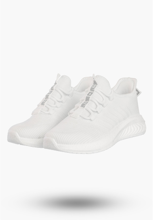 Sneakersy Damskie BIG STAR Buty Sportowe Lekkie Wsuwane Białe UU274056