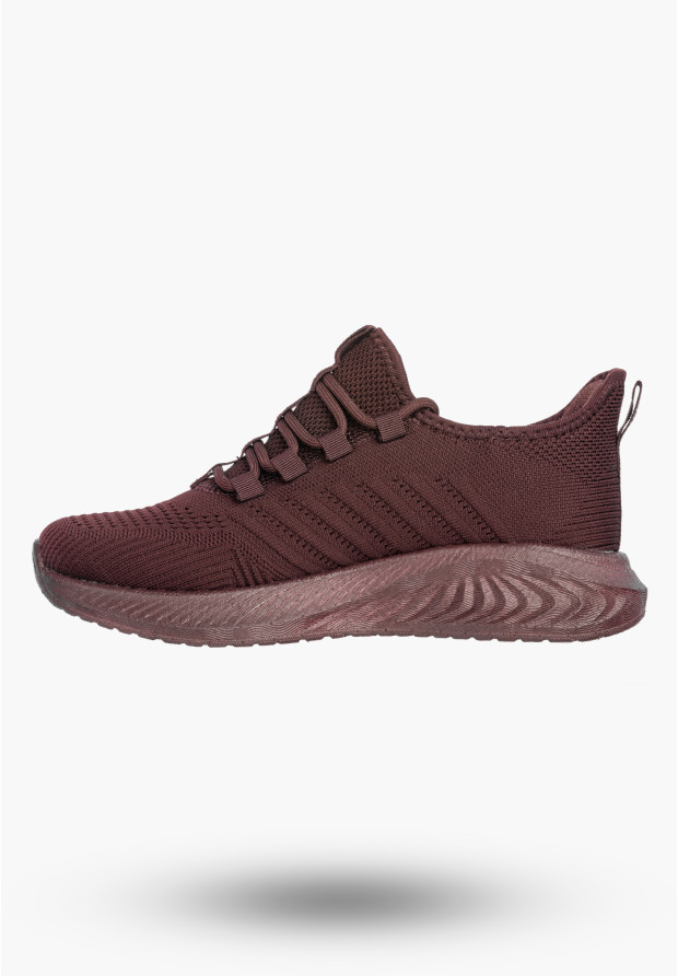 Sneakersy Damskie BIG STAR Buty Sportowe Lekkie Wsuwane Burgundowe UU274053