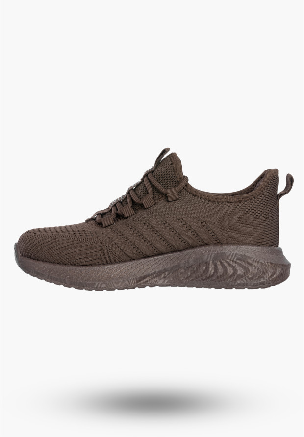 Sneakersy Damskie BIG STAR Buty Sportowe Lekkie Wsuwane Brązowe UU274055