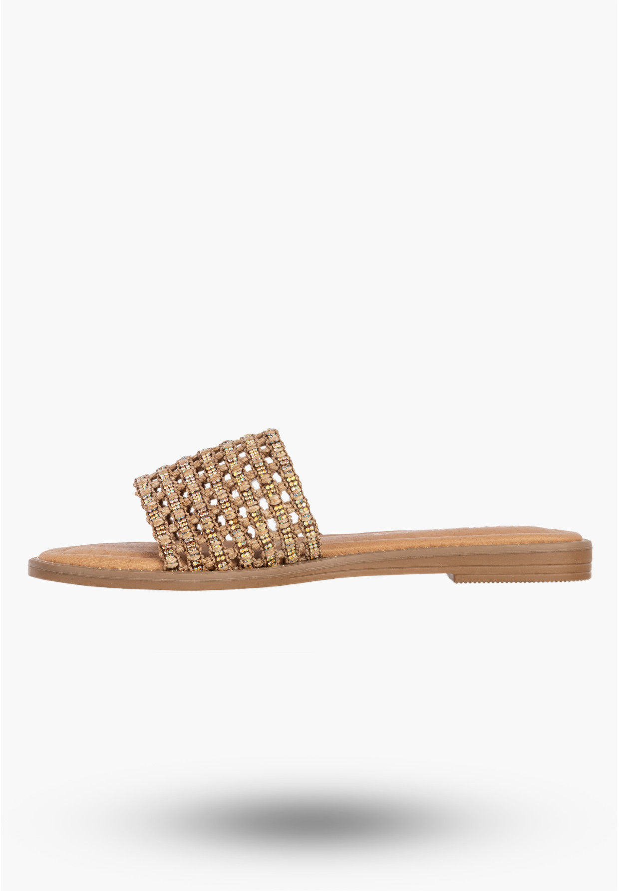 Klapki Damskie Ekoskóra Letnie Buty Eleganckie Casual Brązowe Jezzi 26SD98-9832