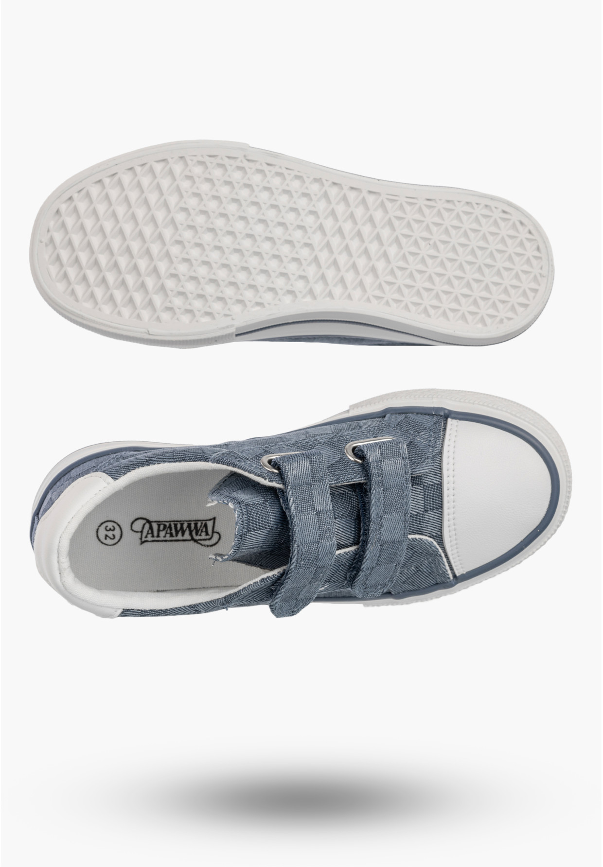 Trampki Dziecięce Buty Na Rzepy Sportowe Sneakersy Casual Granatowe Apawwa