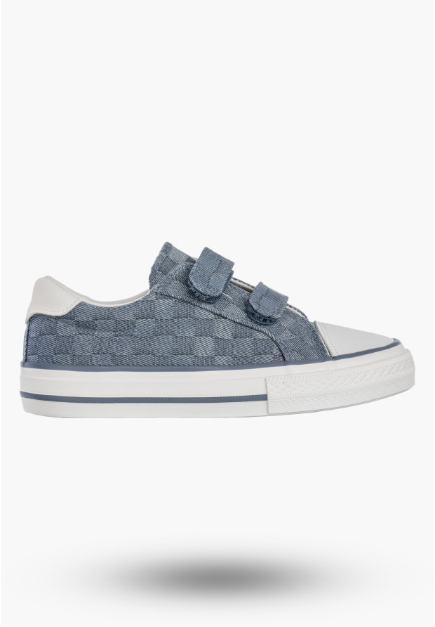 Trampki Dziecięce Buty Na Rzepy Sportowe Sneakersy Casual Granatowe Apawwa