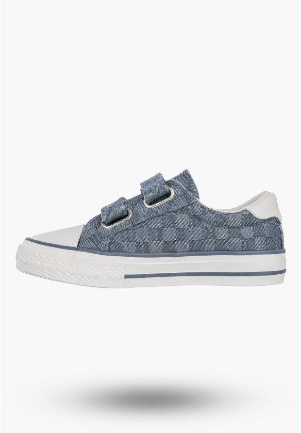 Trampki Dziecięce Buty Na Rzepy Sportowe Sneakersy Casual Granatowe Apawwa