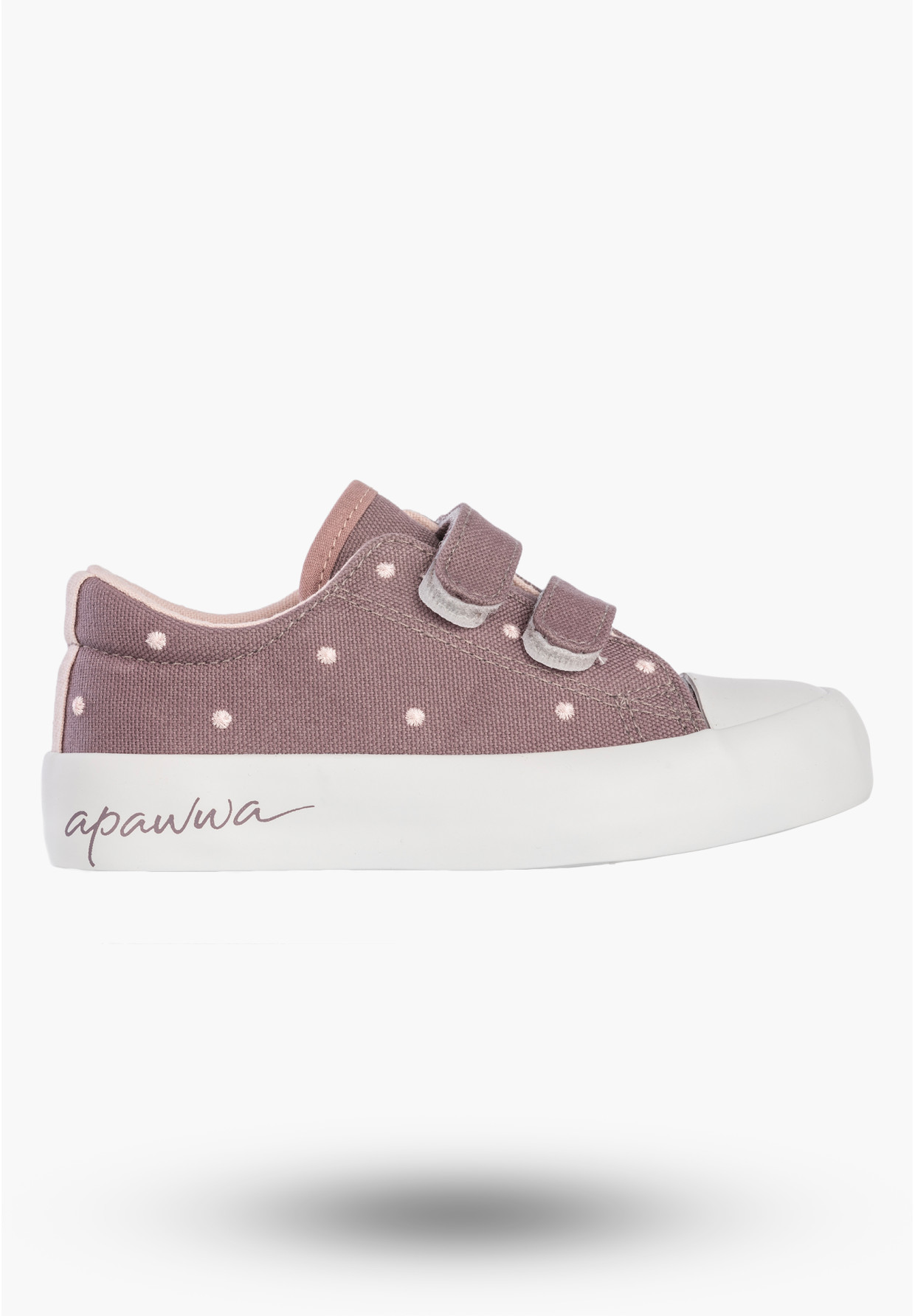 Trampki Dziecięce Buty Na Rzepy Sportowe Sneakersy Casual Fioletowe Apawwa