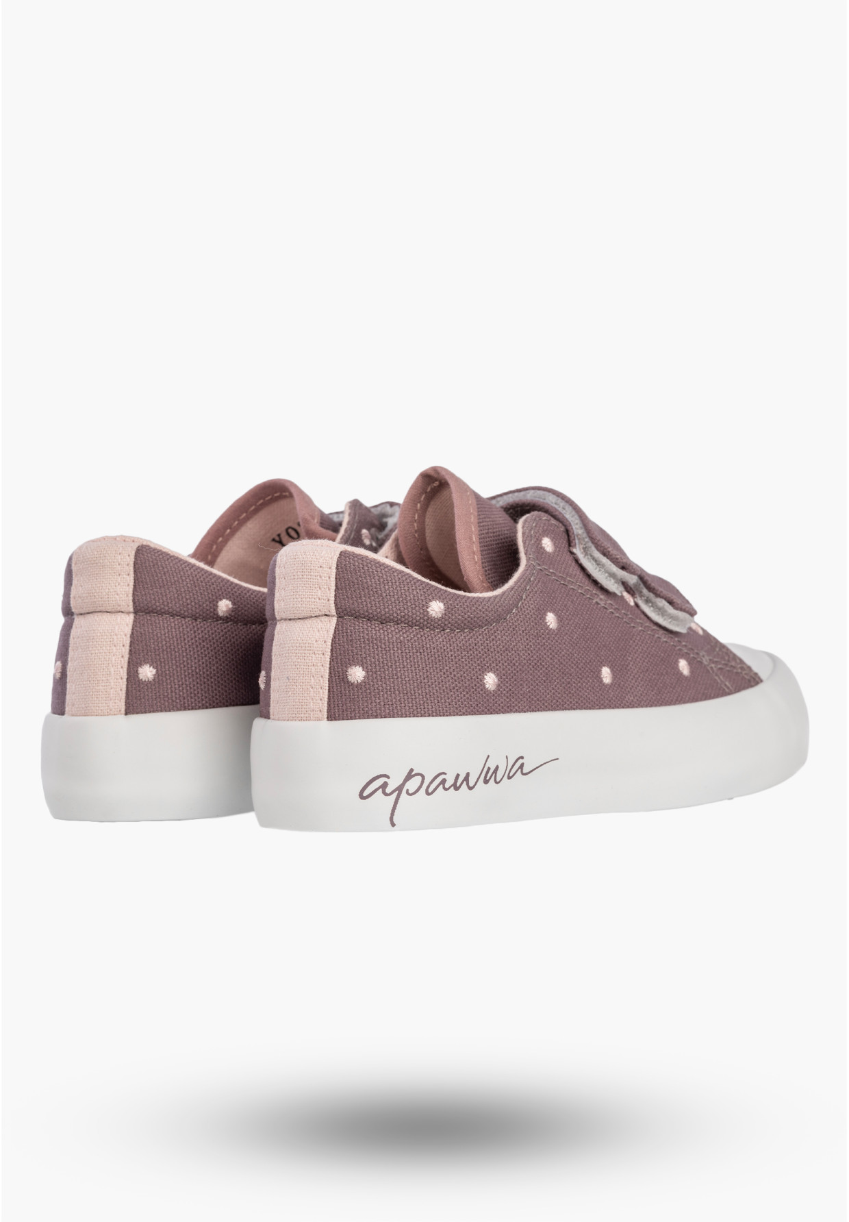 Trampki Dziecięce Buty Na Rzepy Sportowe Sneakersy Casual Fioletowe Apawwa
