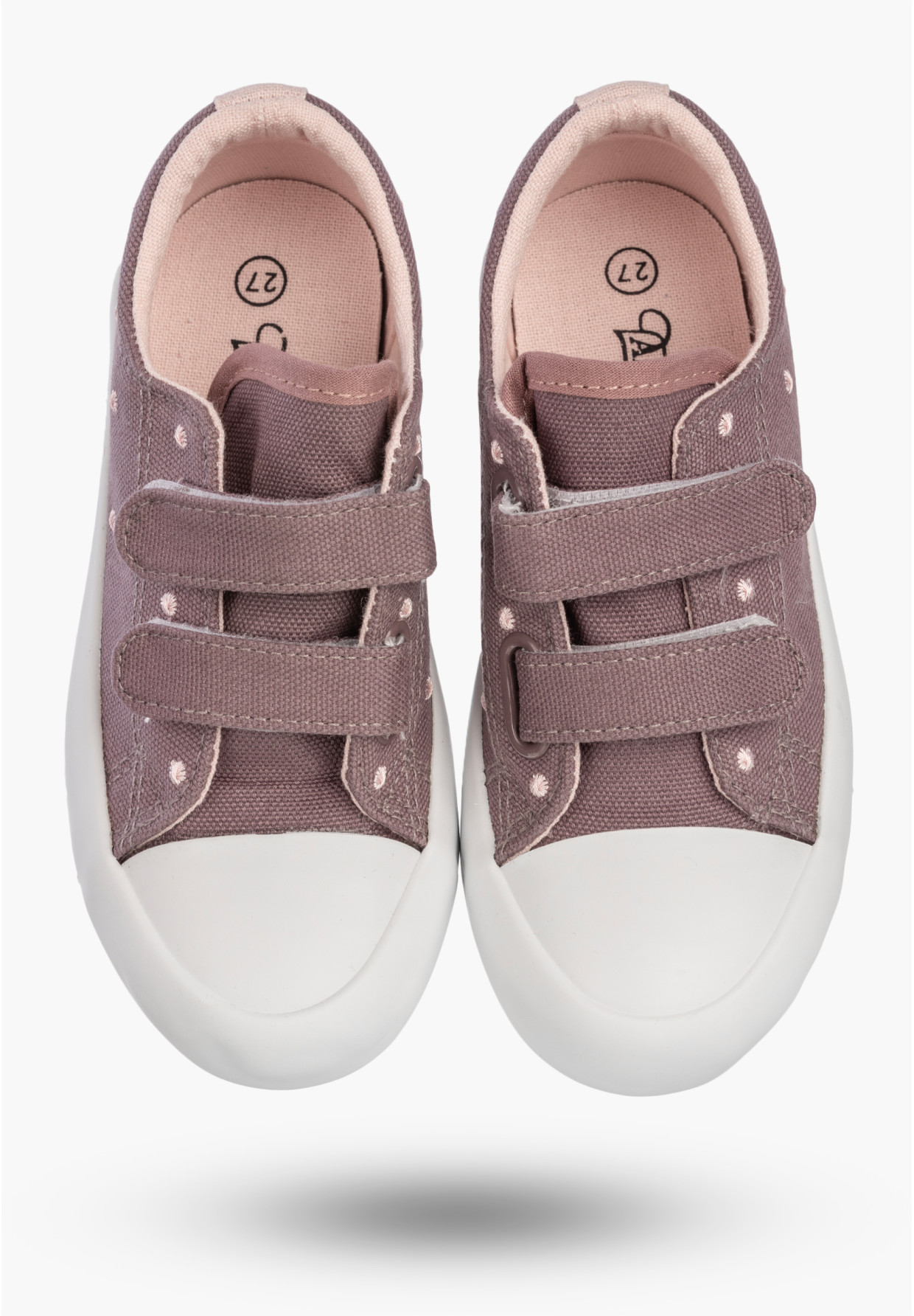Trampki Dziecięce Buty Na Rzepy Sportowe Sneakersy Casual Fioletowe Apawwa