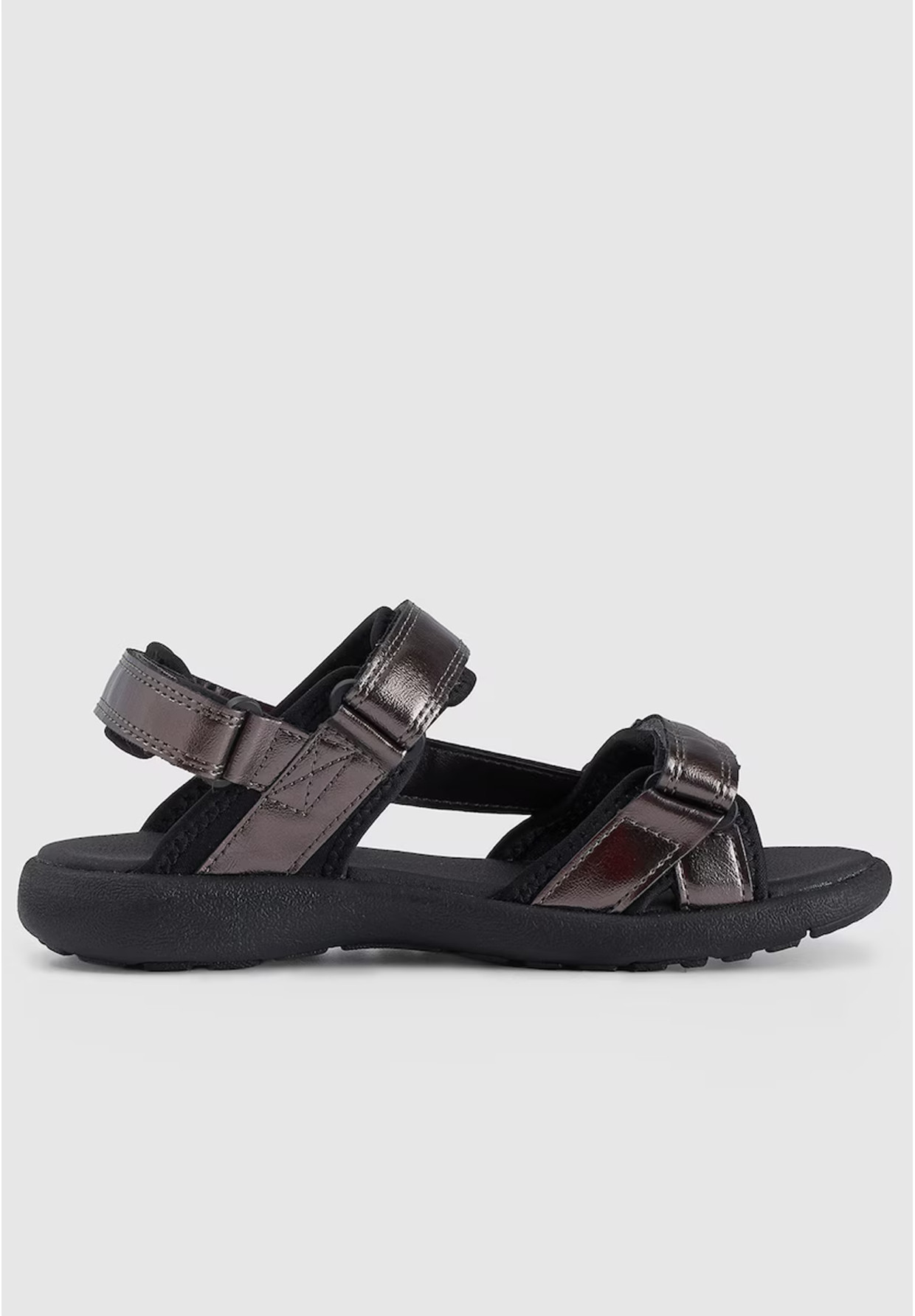 Sandały Dziewczęce 4F Buty Sportowe Na Rzepy Letnie Czarne 4FJRSS24FSANF063