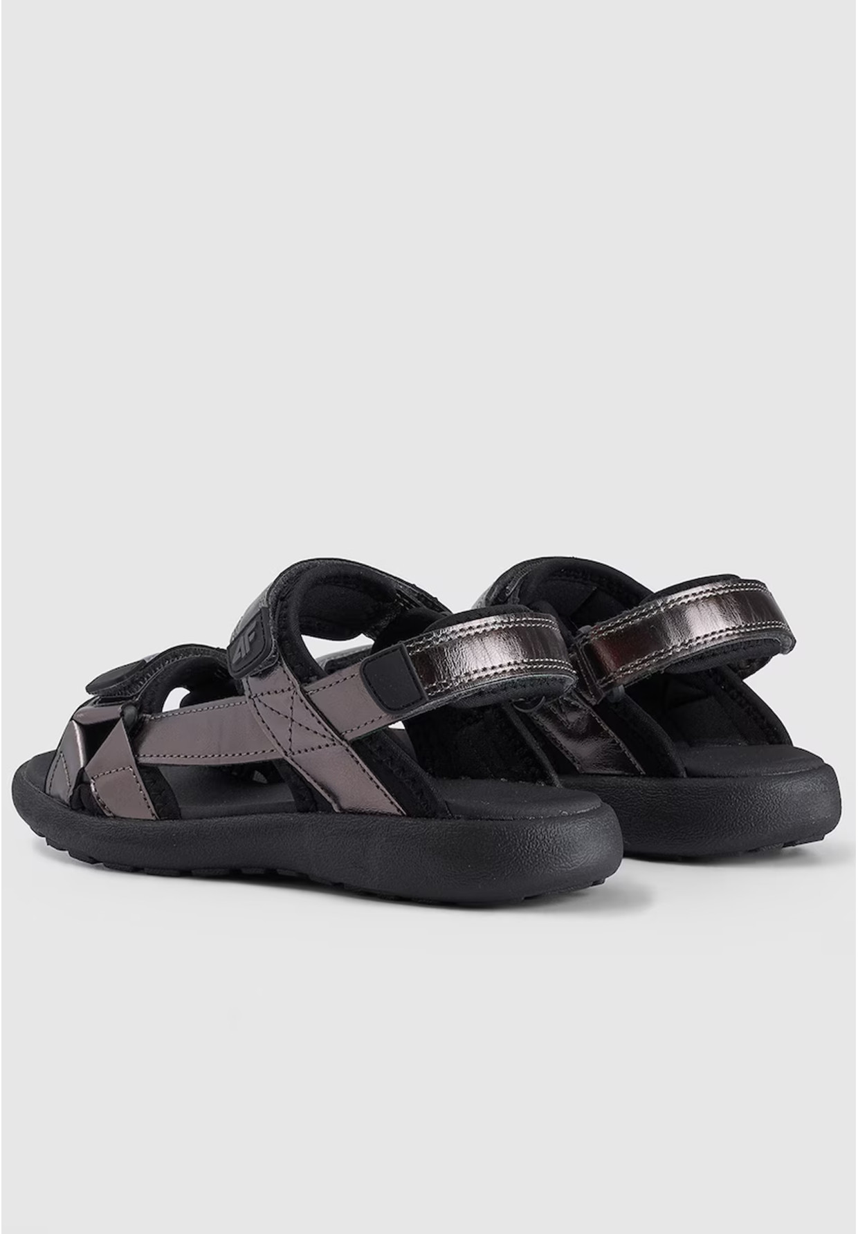 Sandały Dziewczęce 4F Buty Sportowe Na Rzepy Letnie Czarne 4FJRSS24FSANF063