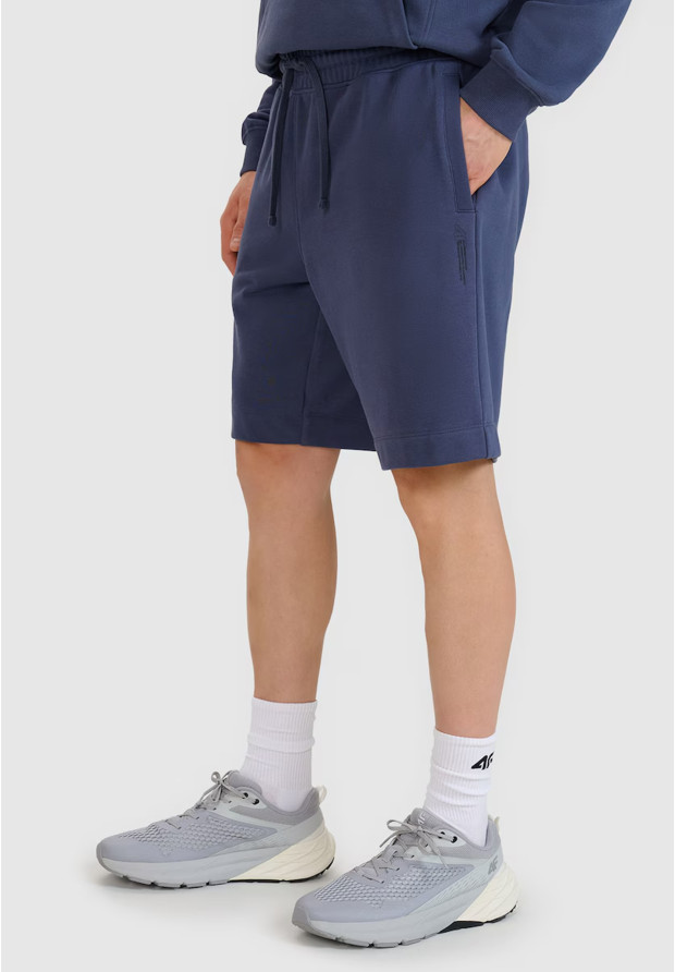 Spodenki Męskie 4F Sportowe Szorty Dresowe Basic Granatowe 4FWSS25TSHOM545