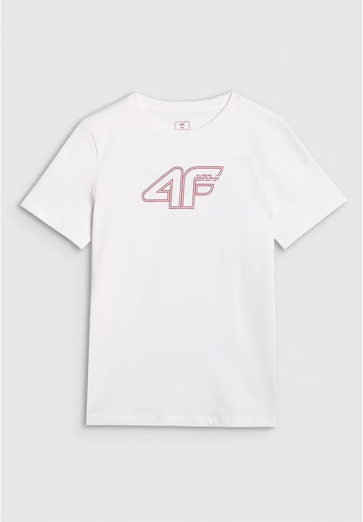 Koszulka Dziewczęca 4F T-shirt Z Nadrukiem Logo Bawełna Biały 4FJWAW25TTSHF2388