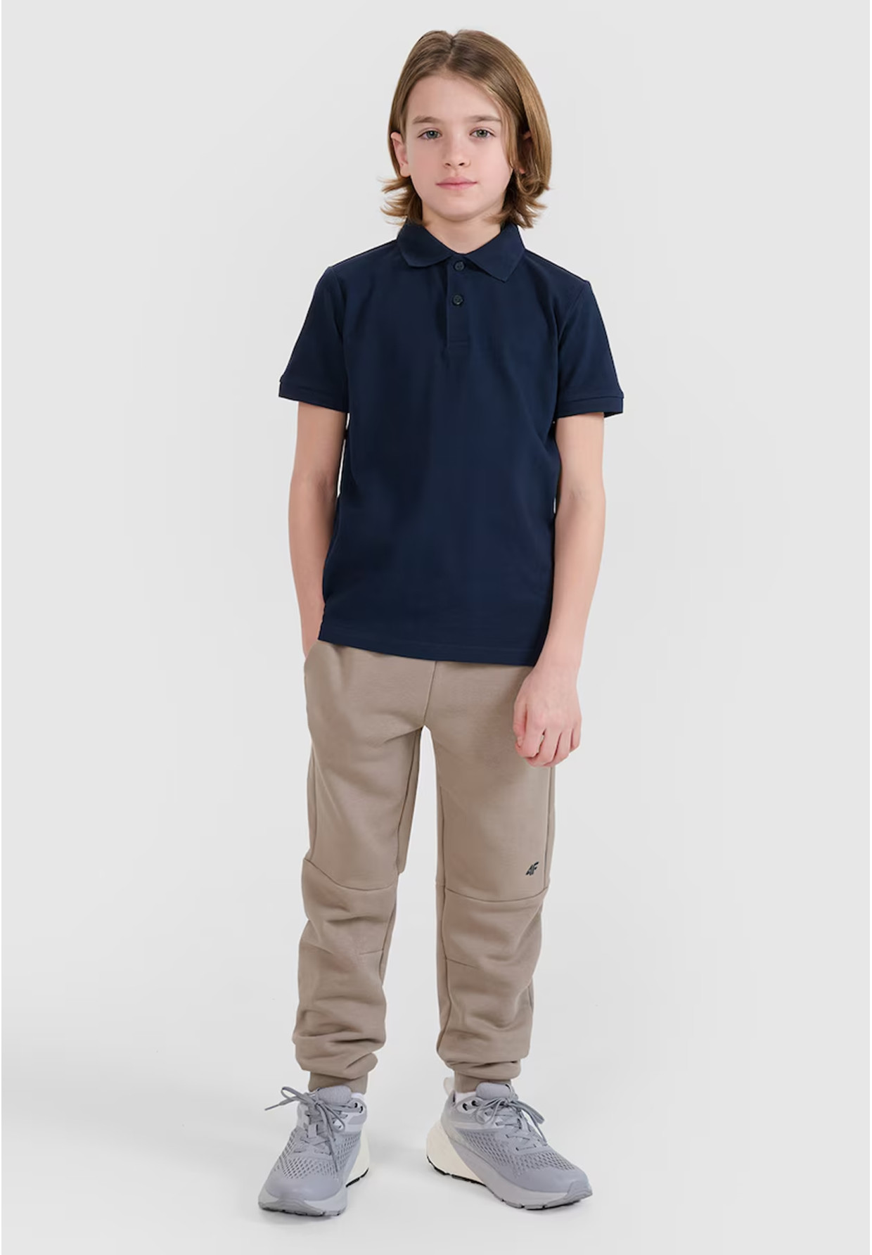 Koszulka Dziecięca 4F T-shirt Polo Z Kołnierzem Granatowy 4FJWMM00TPTSU513