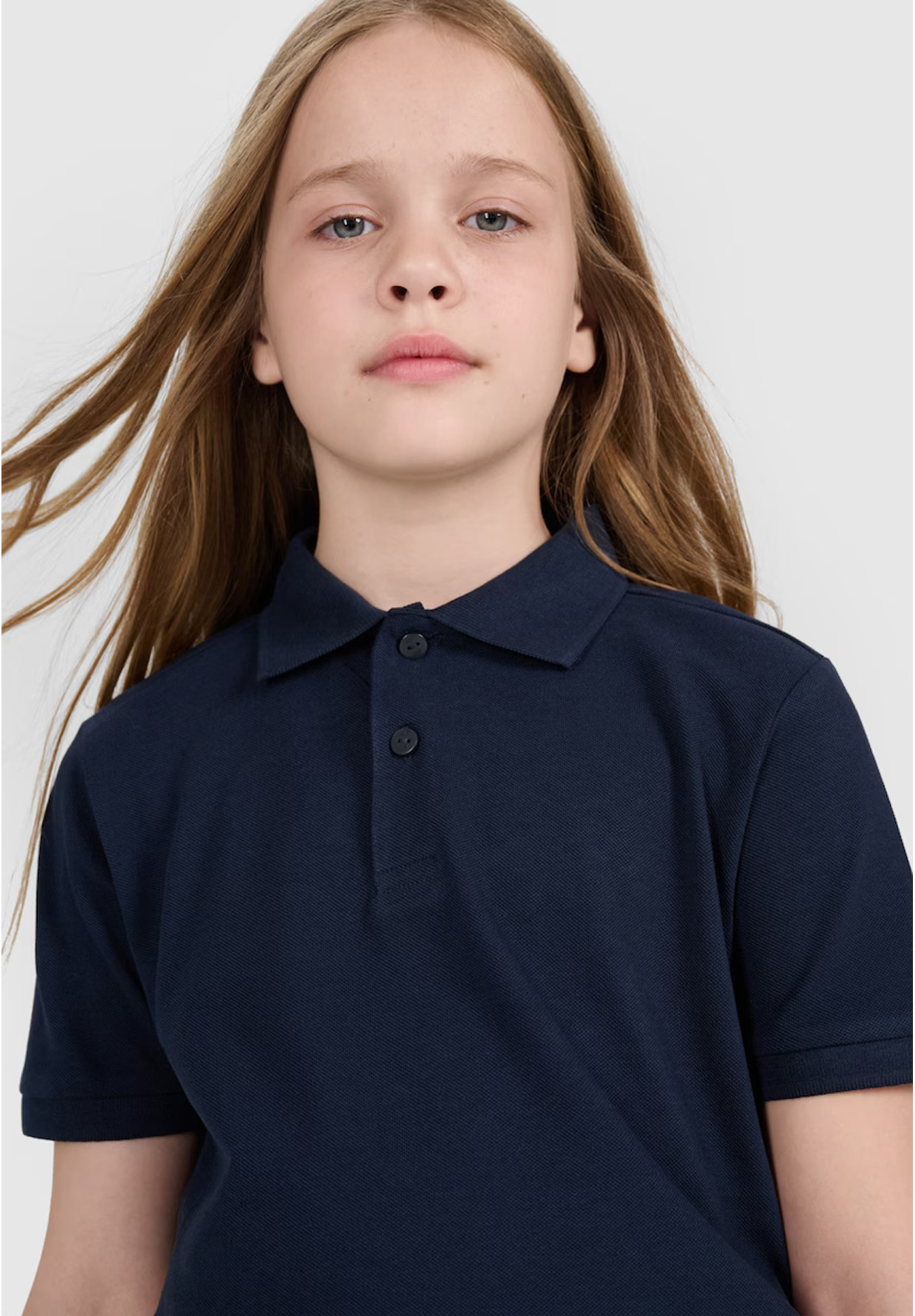 Koszulka Dziecięca 4F T-shirt Polo Z Kołnierzem Granatowy 4FJWMM00TPTSU513