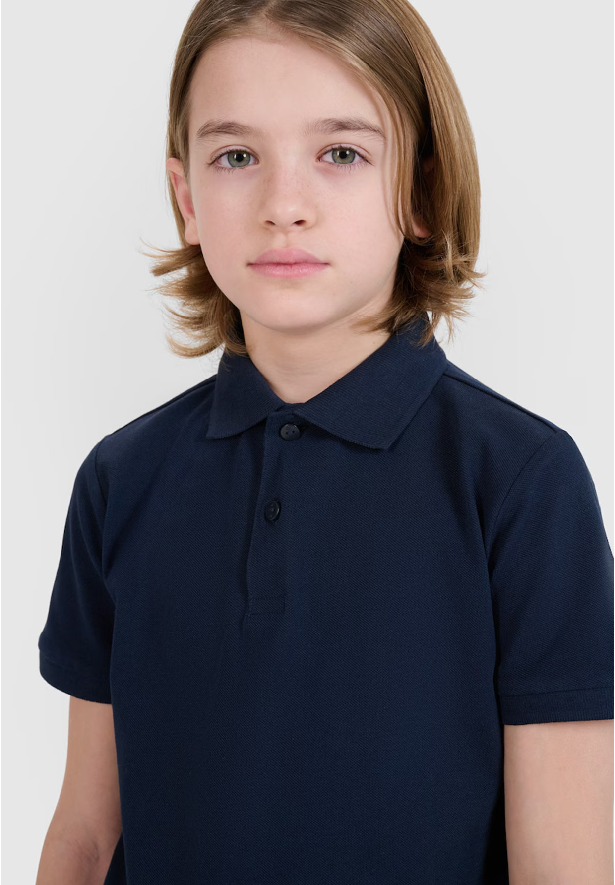 Koszulka Dziecięca 4F T-shirt Polo Z Kołnierzem Granatowy 4FJWMM00TPTSU513