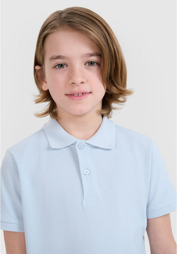 Koszulka Dziecięca 4F T-shirt Polo Z Kołnierzem Granatowy 4FJWMM00TPTSU513