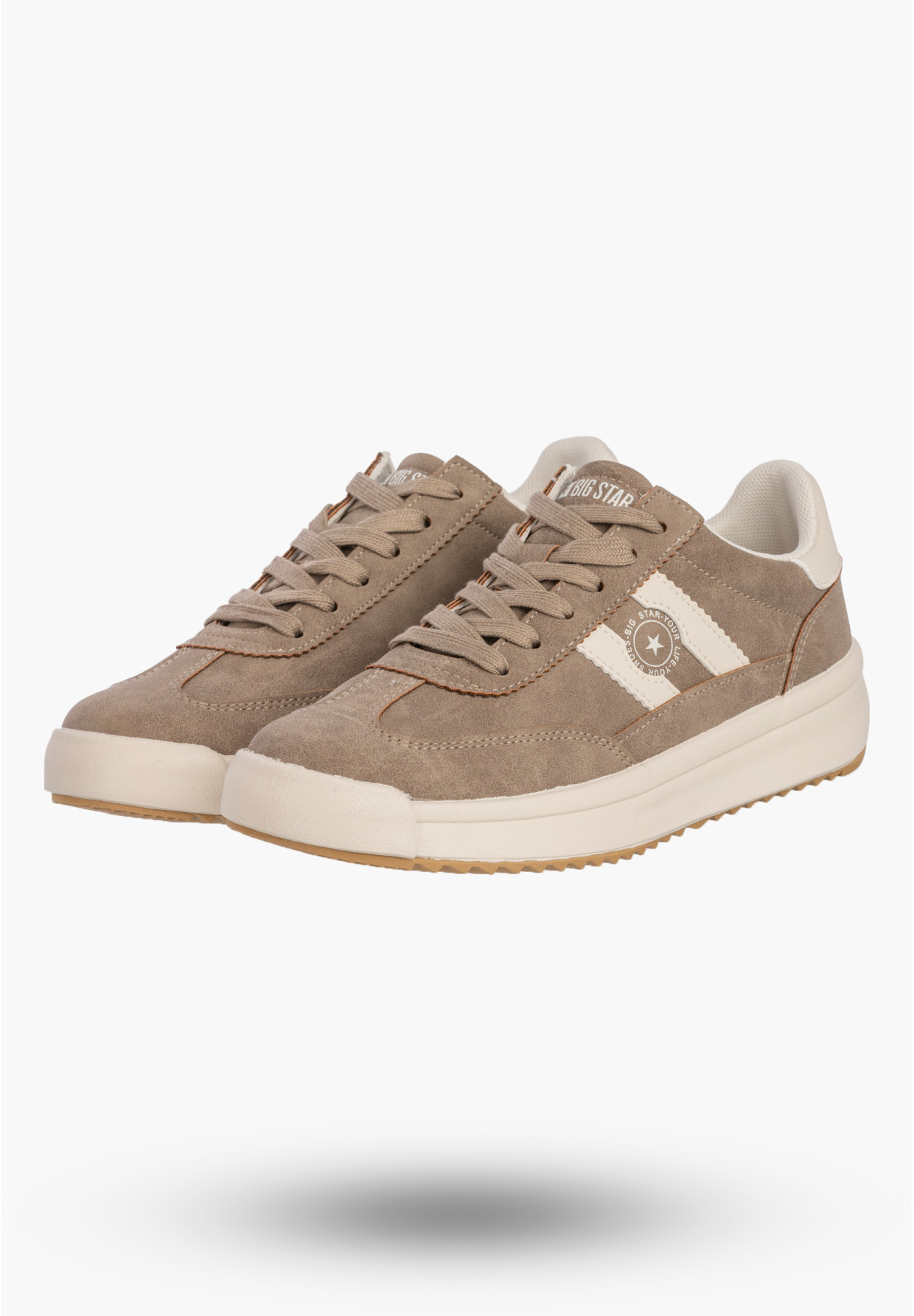 Sneakersy Damskie BIG STAR Buty Sportowe Półbuty Beżowe UU274025