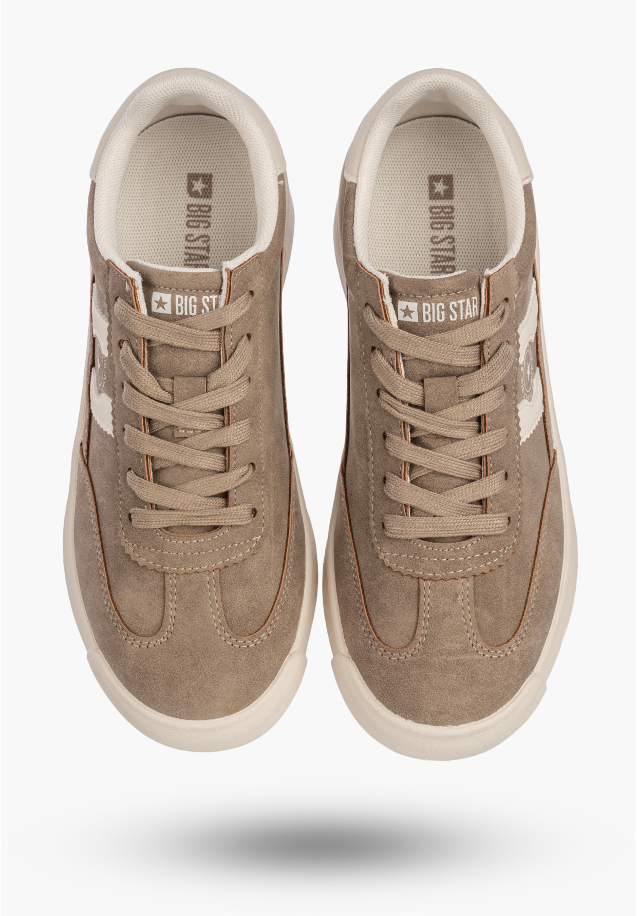 Sneakersy Damskie BIG STAR Buty Sportowe Półbuty Beżowe UU274025