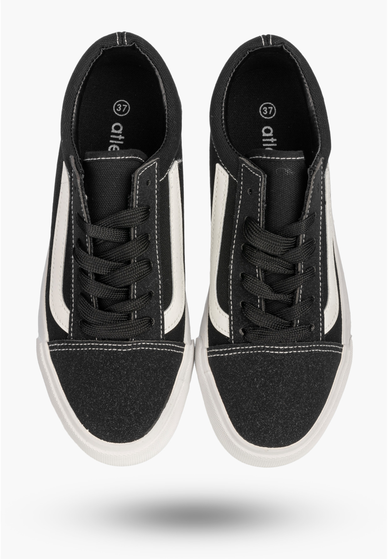 Tenisówki Damskie Buty Sportowe Trampki Casual Sneakersy Czarne atletico