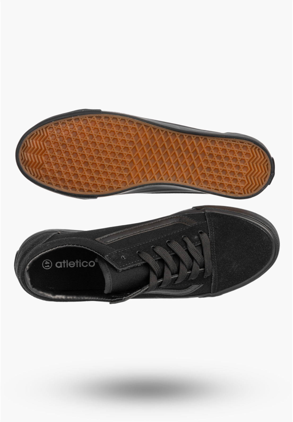 Tenisówki Męskie Buty Sportowe Trampki Casual Sneakersy Czarne atletico