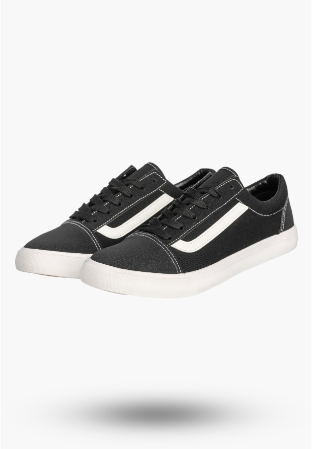 Tenisówki Męskie Buty Sportowe Trampki Casual Sneakersy Czarny/Biały atletico