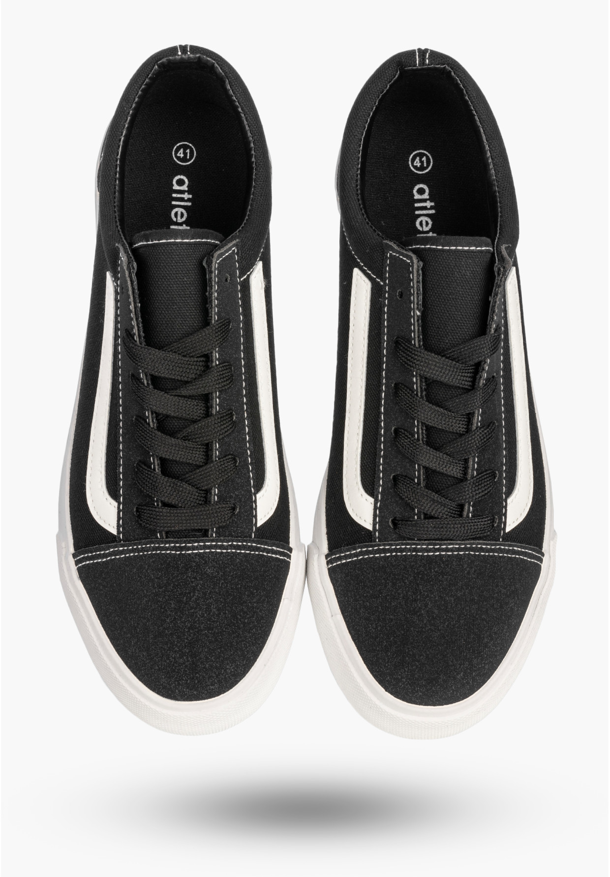 Tenisówki Męskie Buty Sportowe Trampki Casual Sneakersy Czarny/Biały atletico