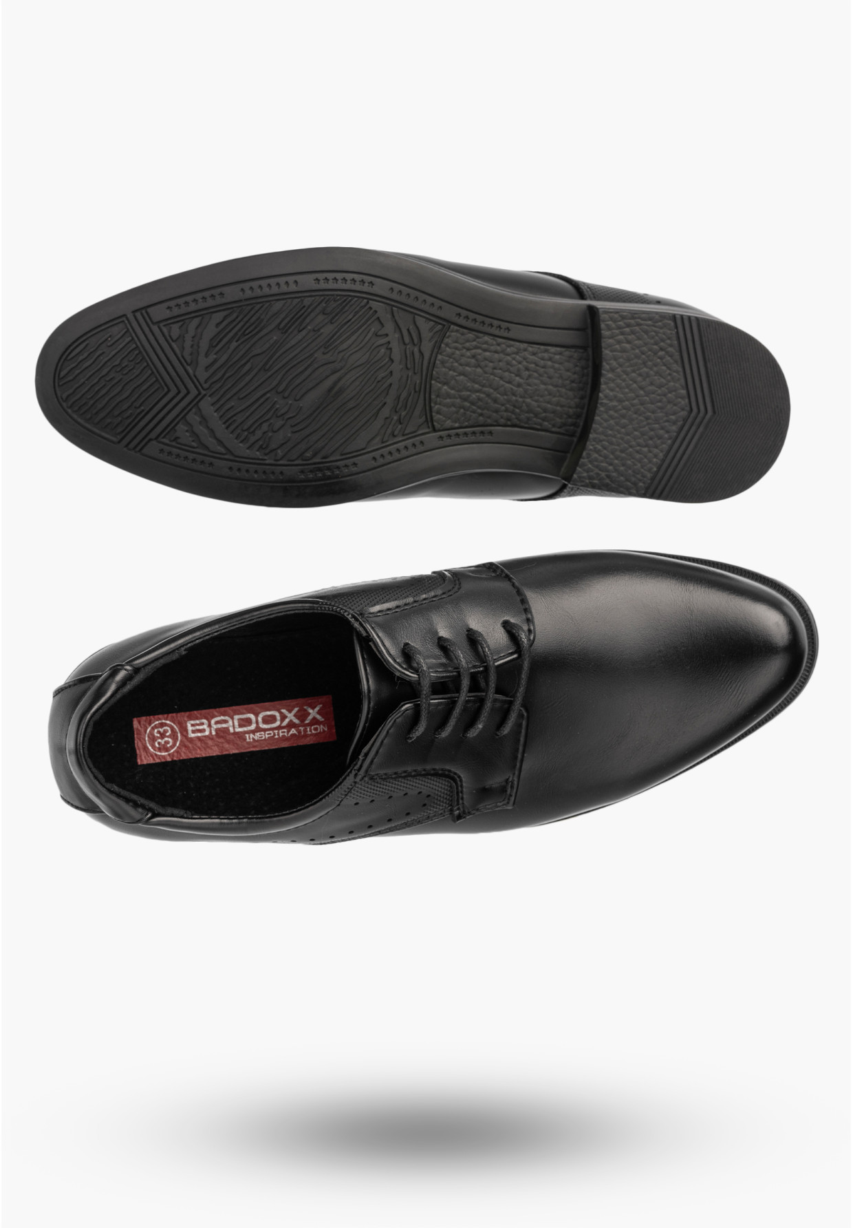 Buty Chłopięce Ekoskóra Eleganckie Wizytowe Komunijne Półbuty Czarne