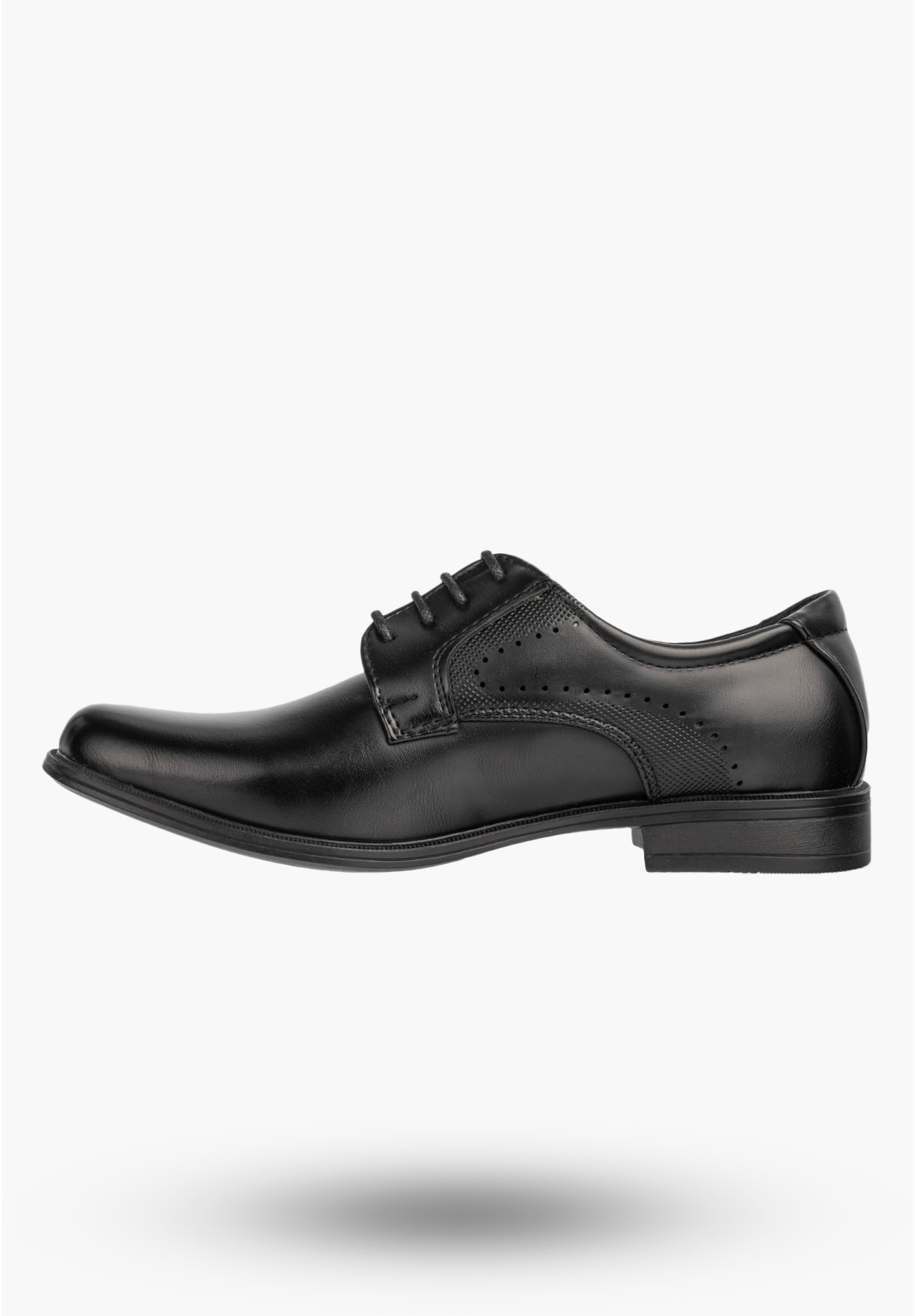 Buty Chłopięce Ekoskóra Eleganckie Wizytowe Komunijne Półbuty Czarne