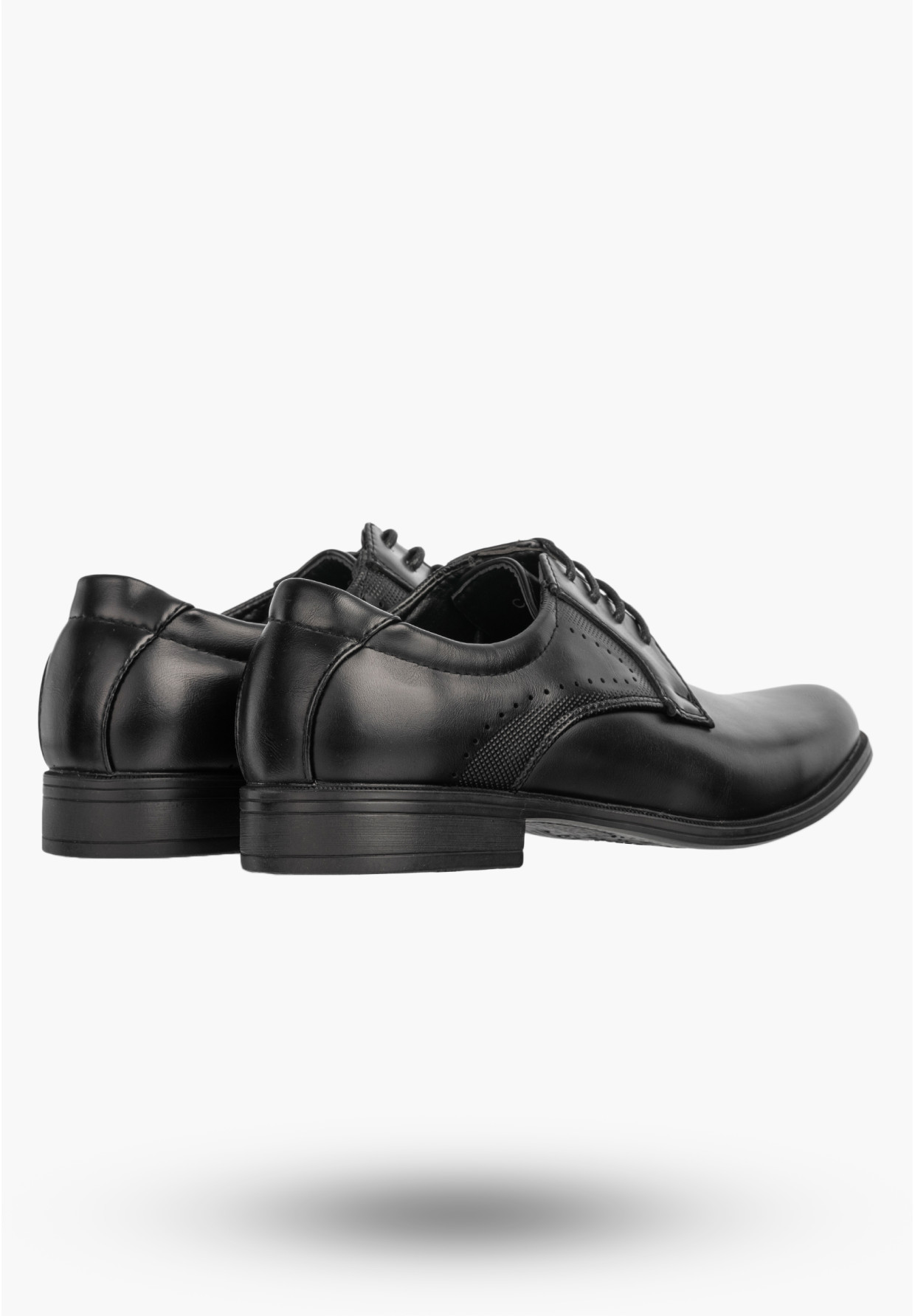 Buty Chłopięce Ekoskóra Eleganckie Wizytowe Komunijne Półbuty Czarne