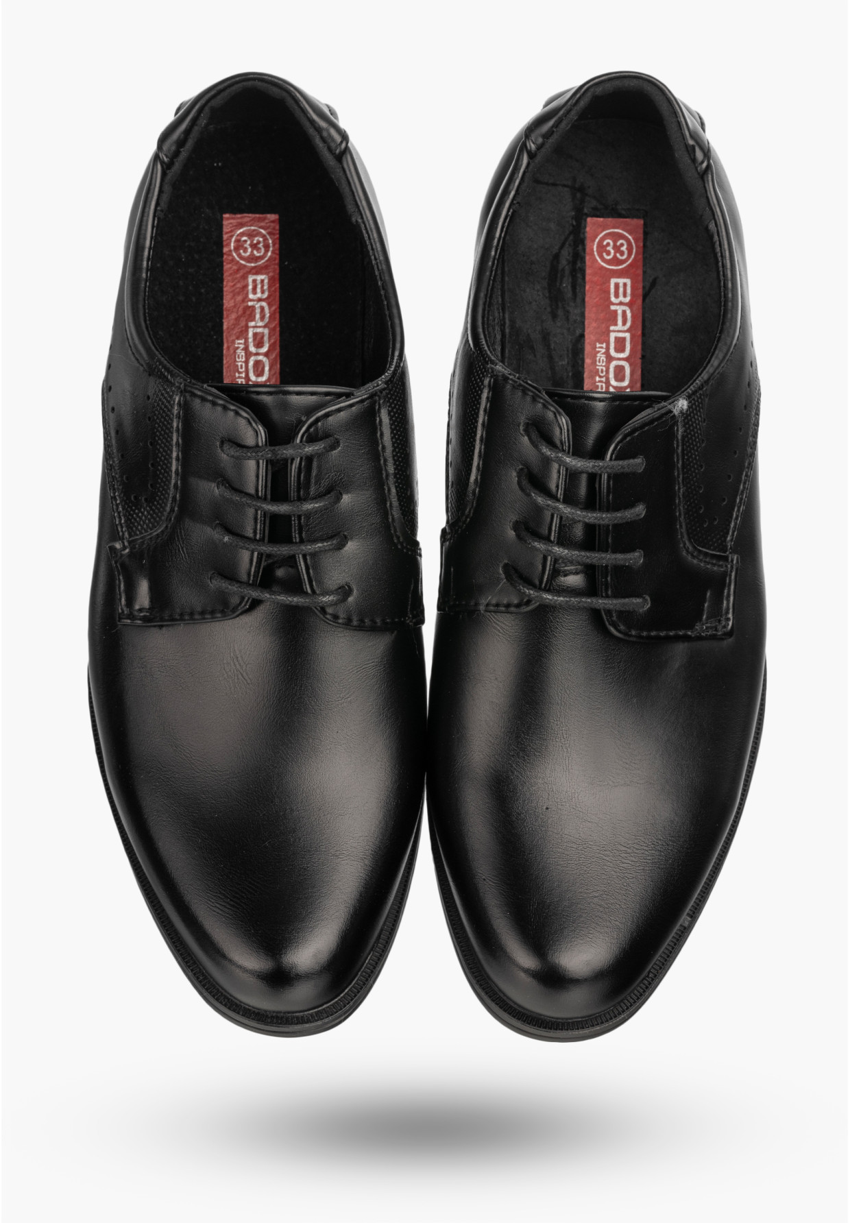 Buty Chłopięce Ekoskóra Eleganckie Wizytowe Komunijne Półbuty Czarne