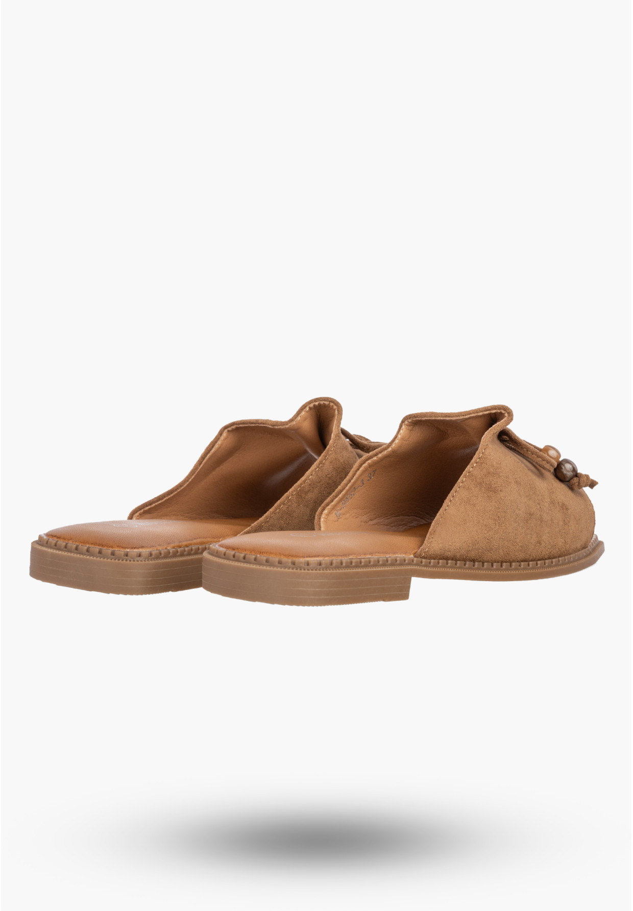 Klapki Damskie Ekozamsz Letnie Buty Eleganckie Z Kokardką Casual Brązowe