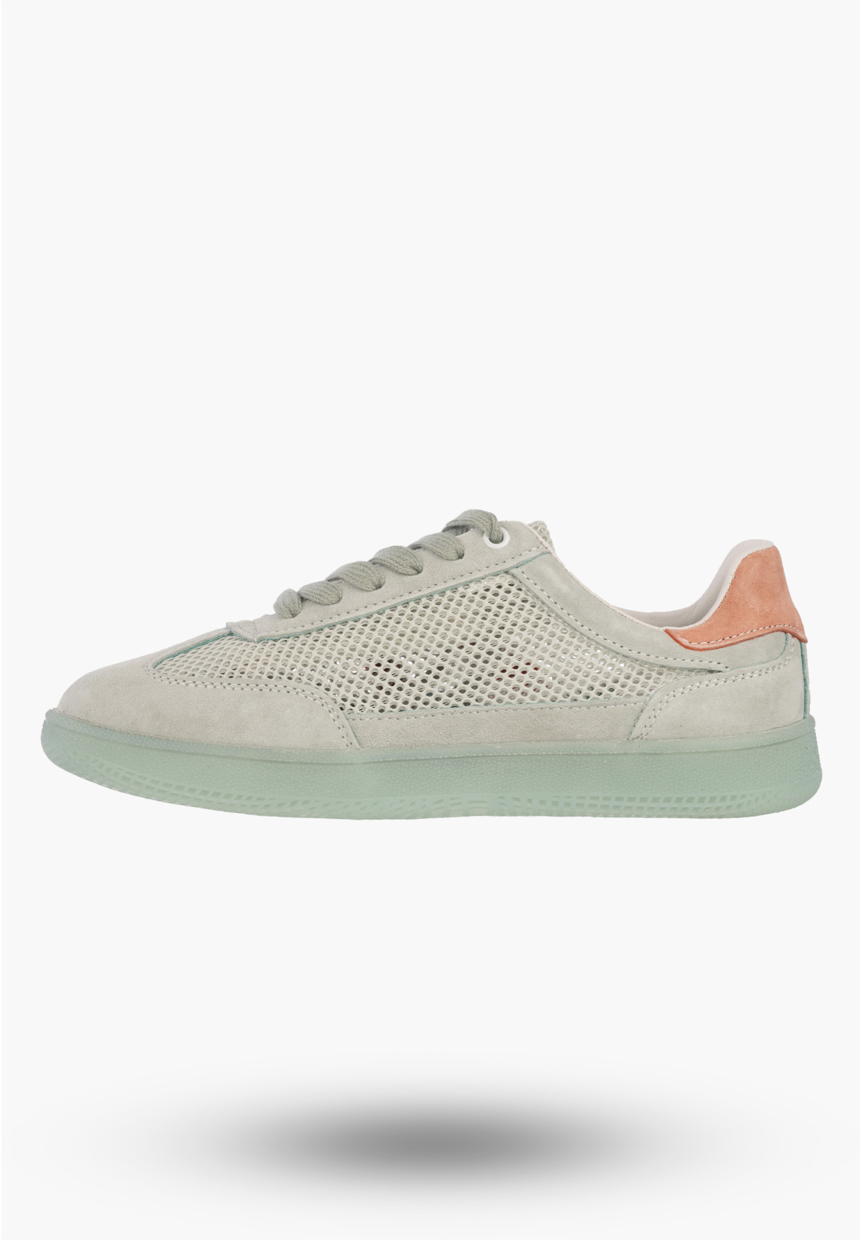 Sneakersy Damskie Buty Skórzane Sportowe Siateczka Półbuty Casual Miętowe Goodin