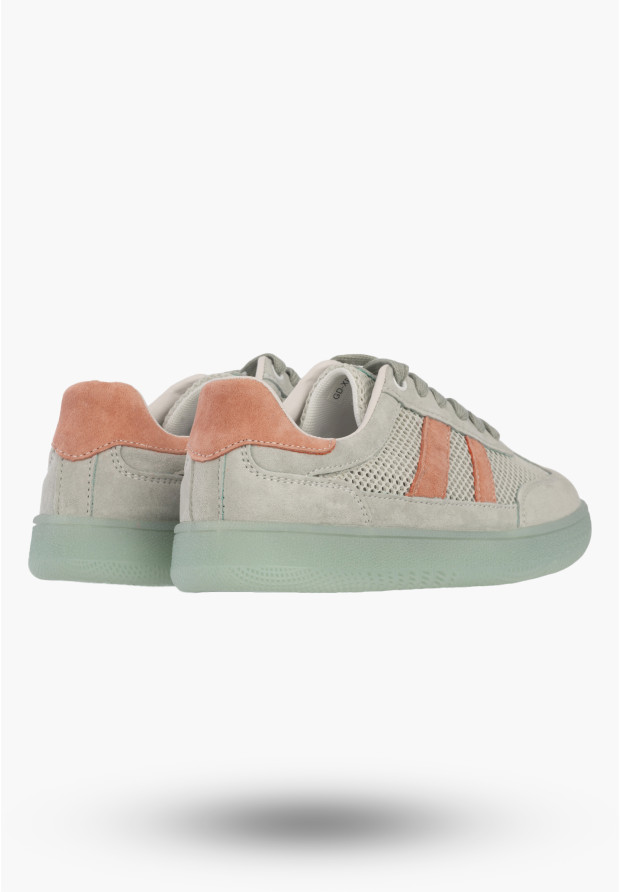 Sneakersy Damskie Buty Skórzane Sportowe Siateczka Półbuty Casual Miętowe Goodin