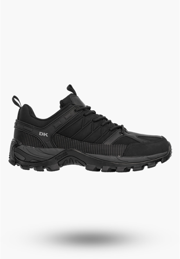 Sneakersy Męskie Buty Sportowe Niskie Półbuty Outdoor Czarne DK CANDAR